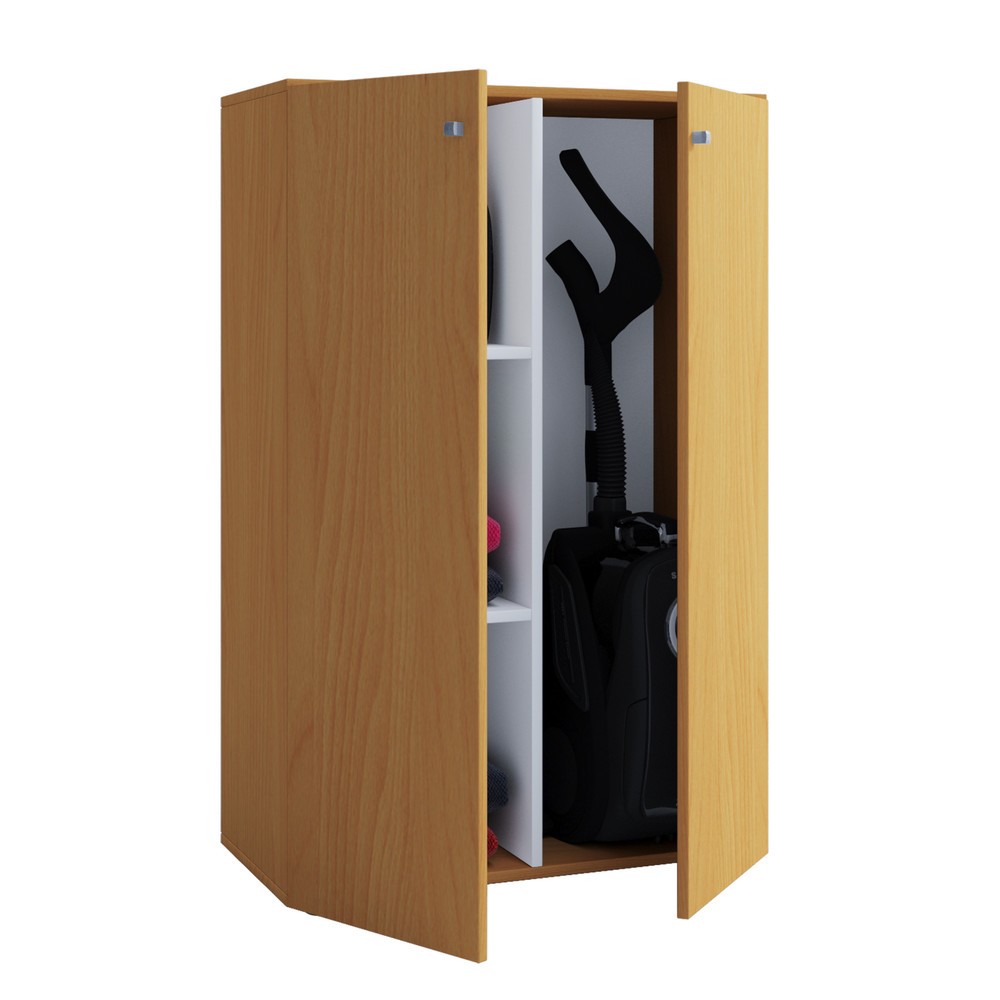 VCM Putzmittelschrank Lona Mini mit Türen, Buche
