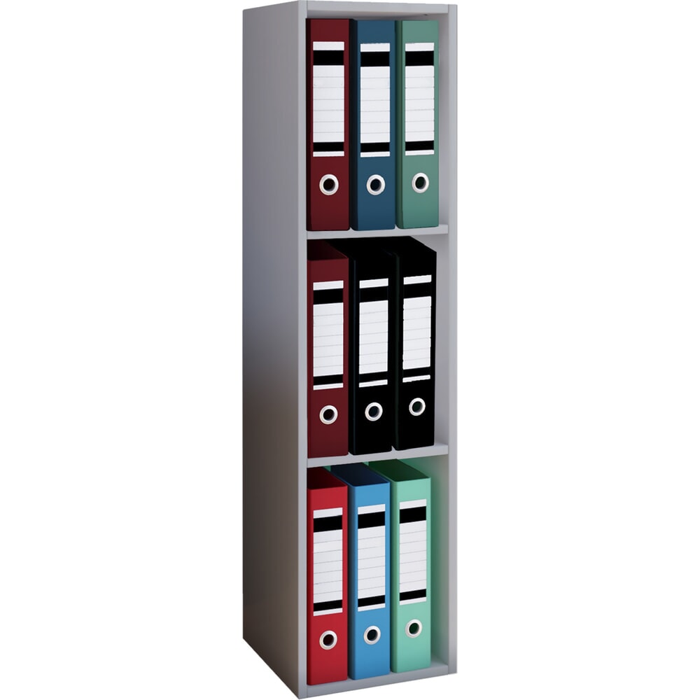 VCM Büro-Regal Offas 3-Fach, grau