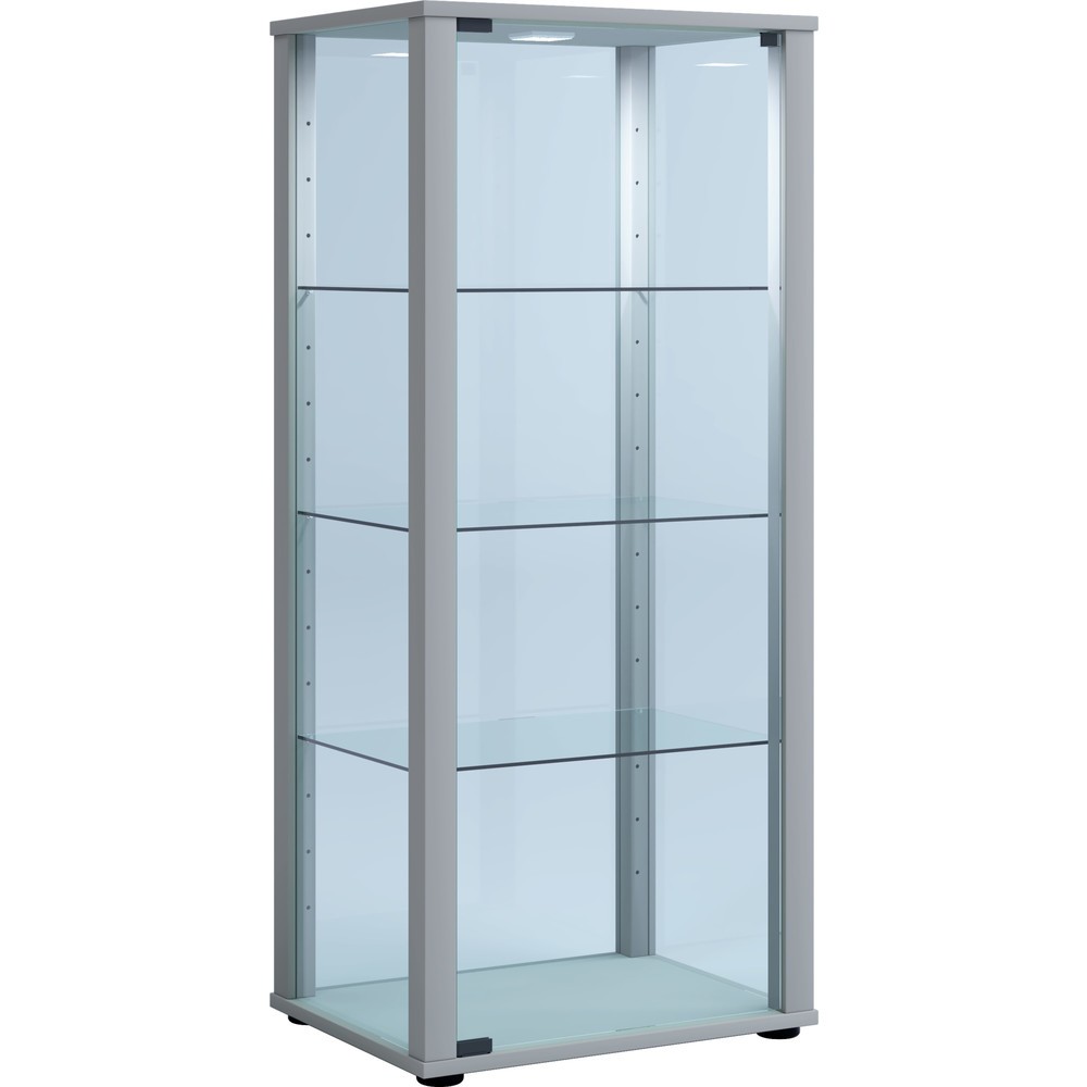 VCM Standvitrine Kavisa M, silber