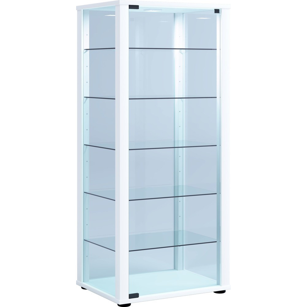 VCM Standvitrine Kavisa L, weiss
