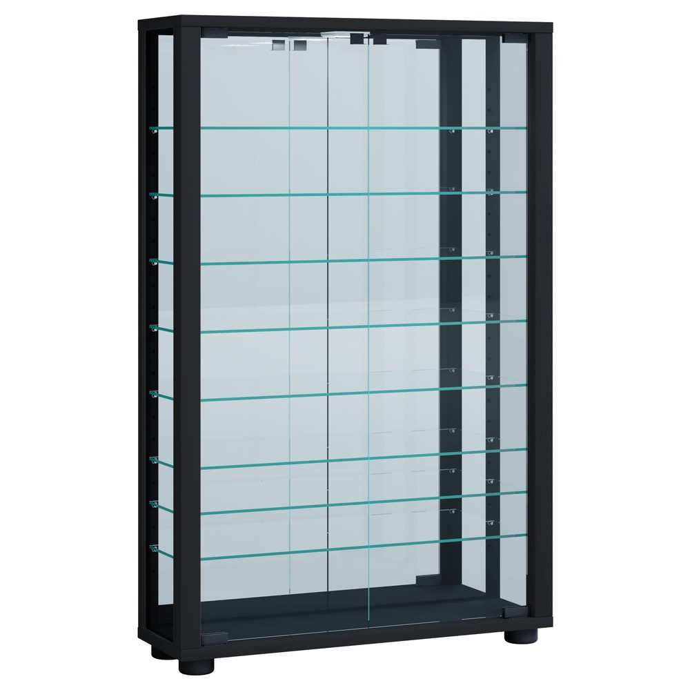 VCM Wandvitrine Vitrosa Mini mit Spiegel, schwarz