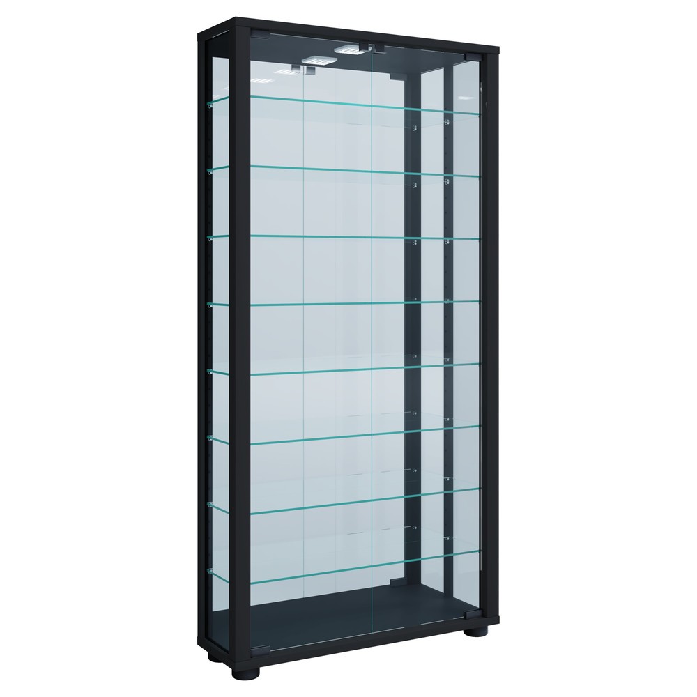 VCM Wandvitrine Vitrosa Maxi mit Spiegel, schwarz