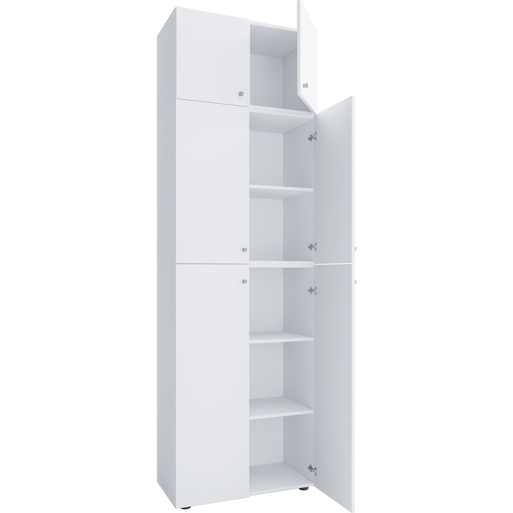 VCM Büroschrank Lona XXL Drehtüren, mit Aufsatz, weiss
