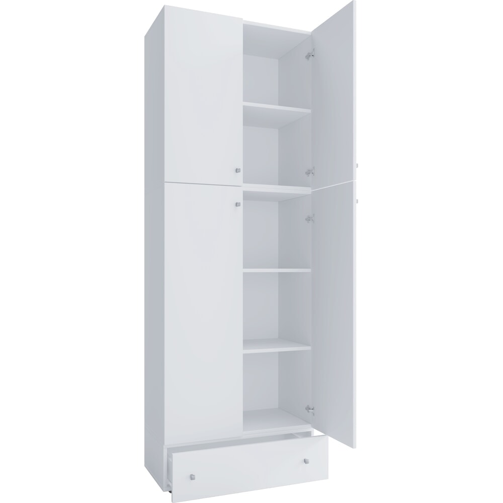 VCM Büroschrank Lona XXL Drehtüren, mit Schublade, weiss