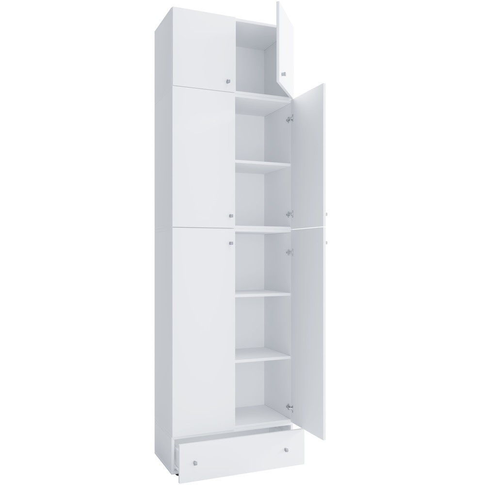 VCM Büroschrank Lona XXL Drehtüren, mit Aufsatz u. Schublade, weiss
