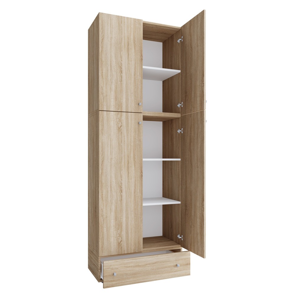VCM Kleiderschrank Lona XXL Drehtüren, mit Schublade, Sonoma-Eiche