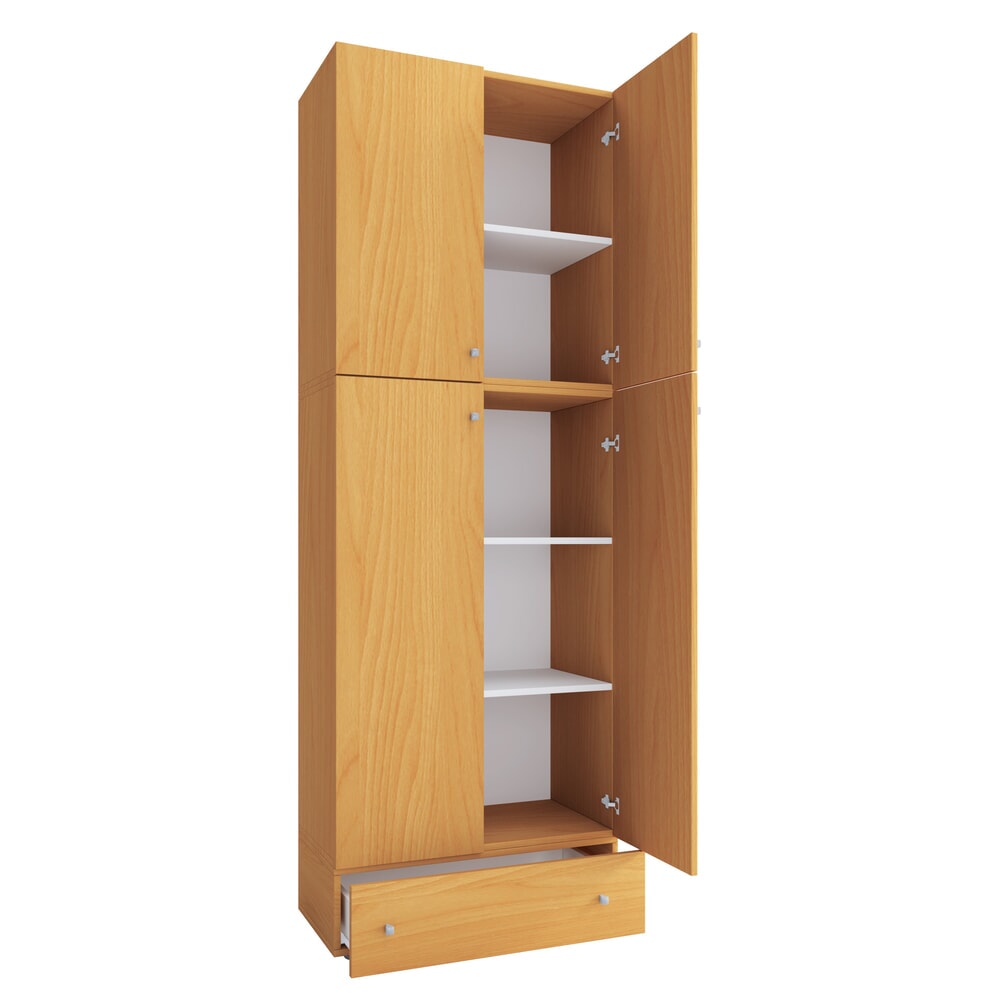 VCM Kleiderschrank Lona XXL Drehtüren, mit Schublade, Buche