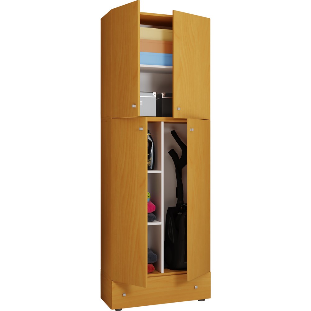 VCM Putzmittelschrank Lona XXL Drehtüren, mit Schublade, Buche