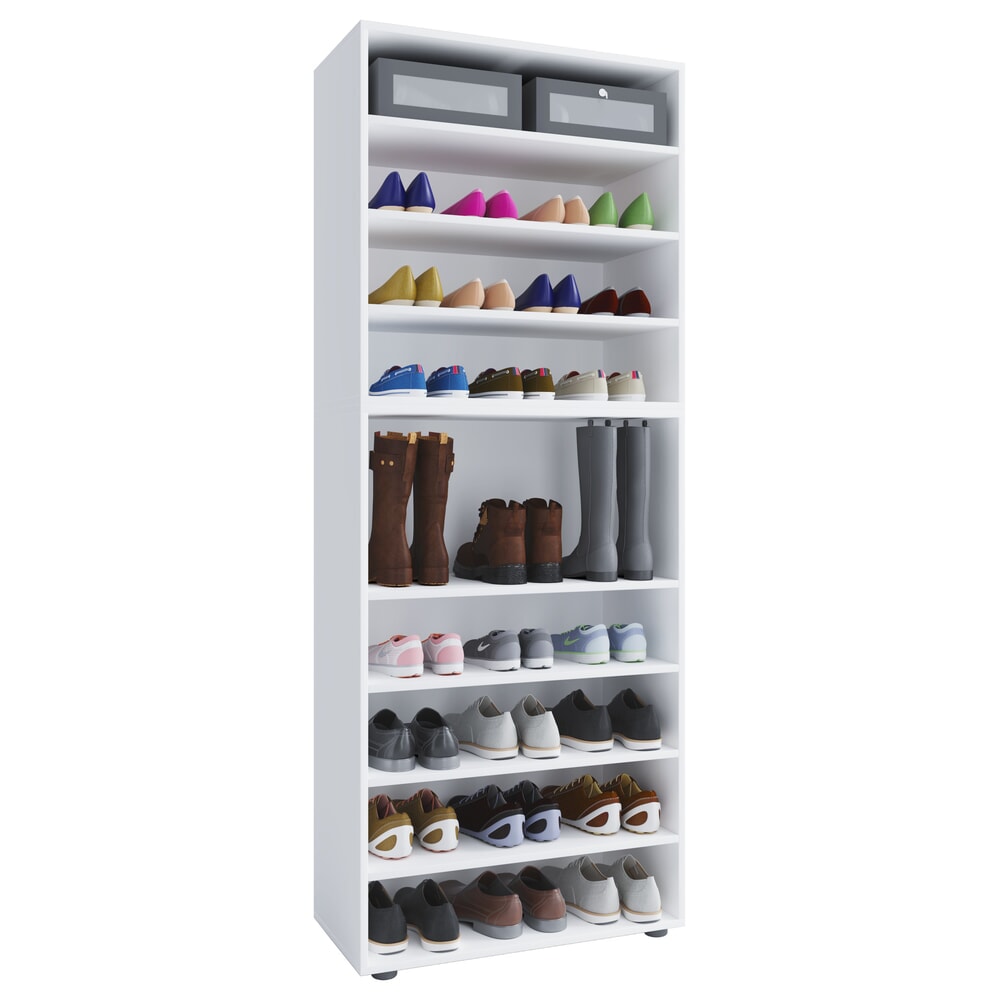 VCM Schuhregal Lona XXL 9-Fach, weiss