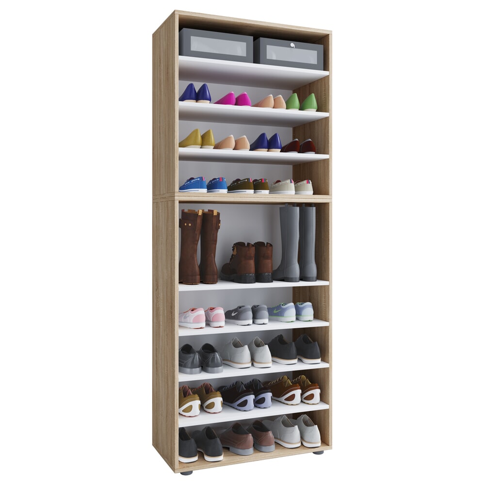 VCM Schuhregal Lona XXL 9-Fach, Sonoma-Eiche