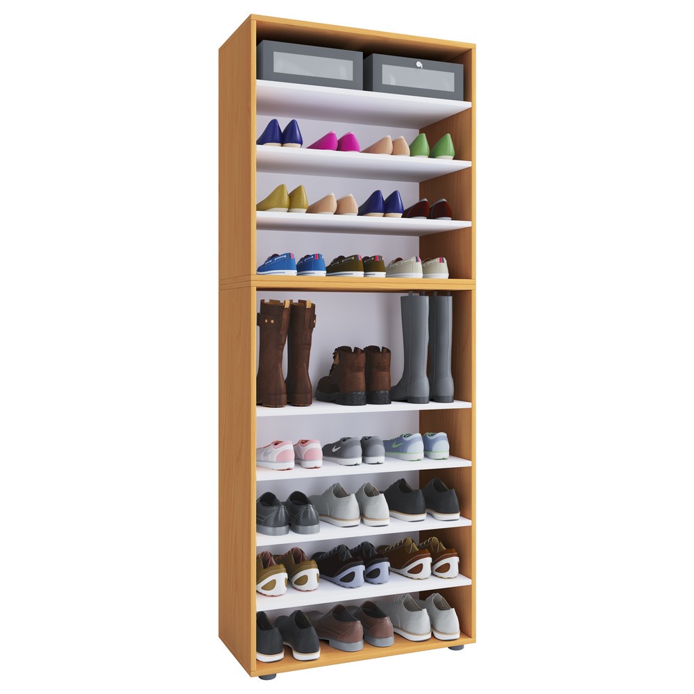 VCM Schuhregal Lona XXL 9-Fach, Buche