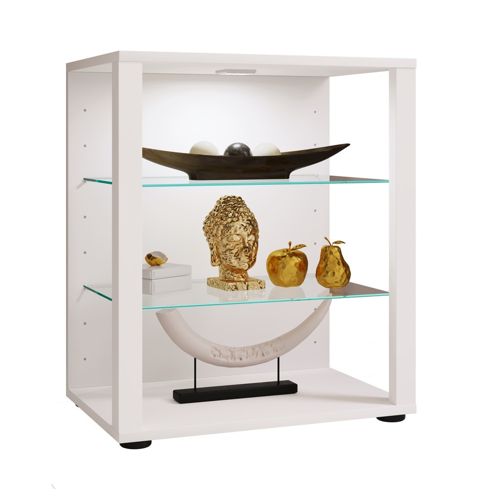 VCM Vitrine Glasol S, weiss