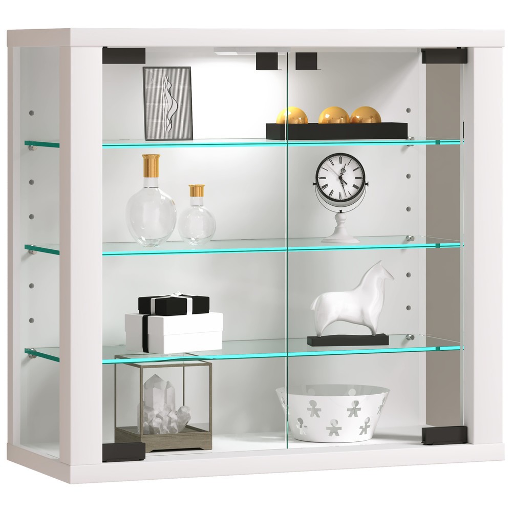 VCM Wandvitrine Vitrosa S, weiss