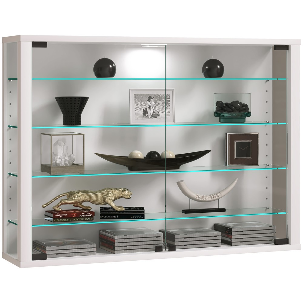 VCM Wandvitrine Vitrosa L, weiss