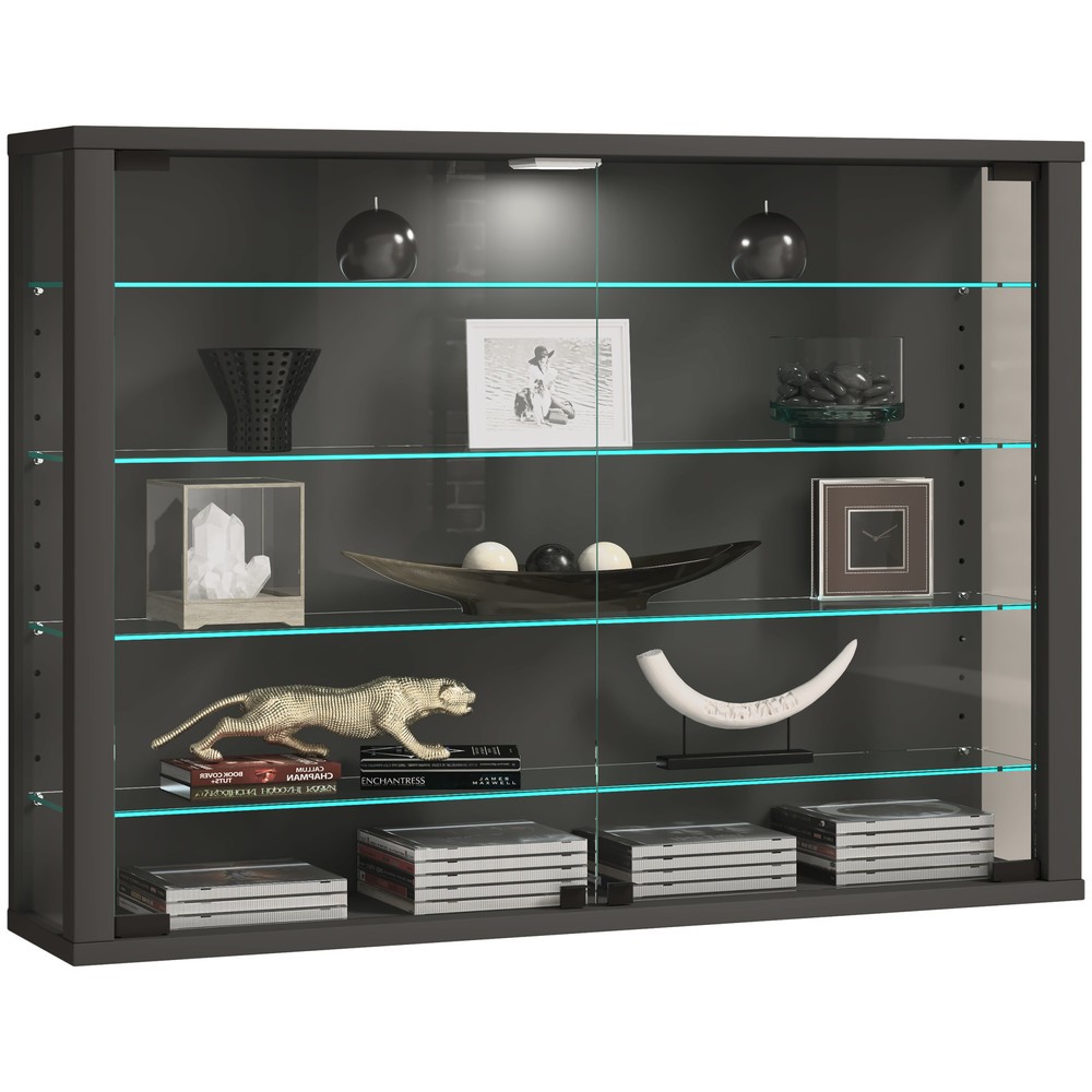 VCM Wandvitrine Vitrosa L, anthrazit