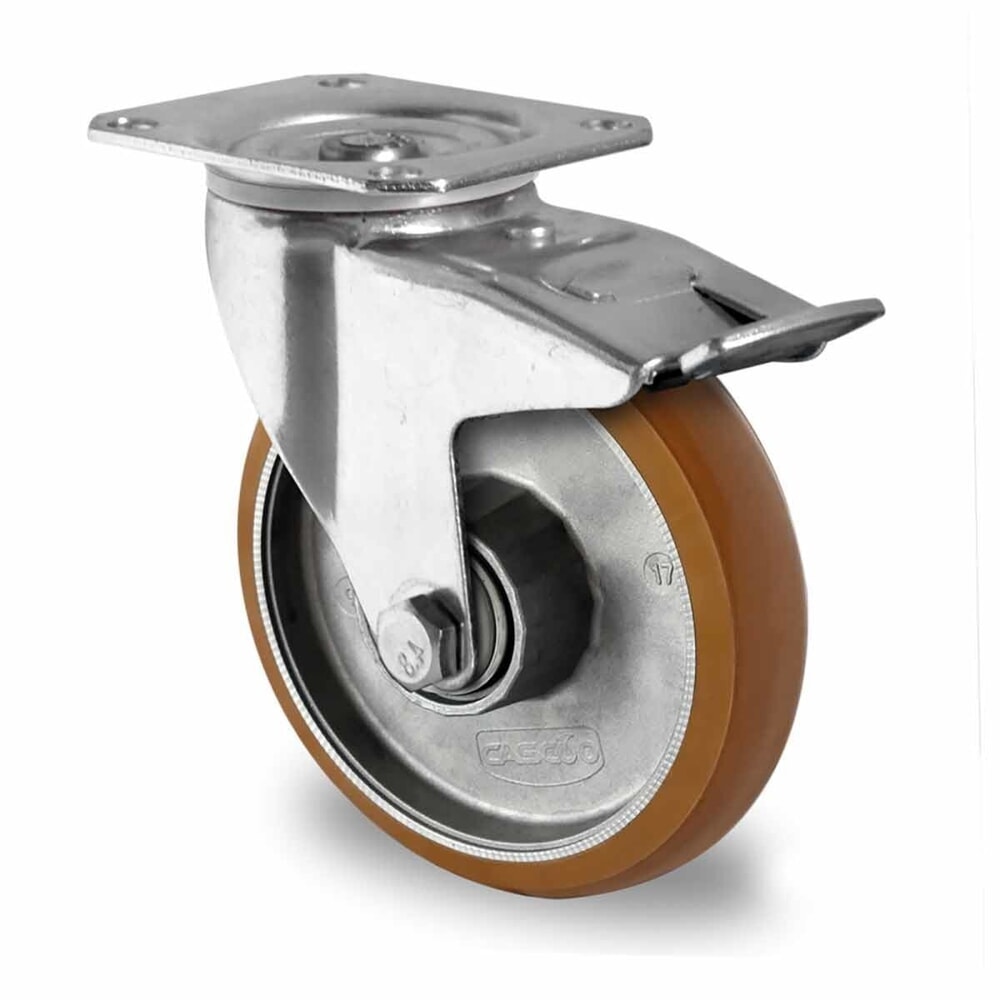 Lenkrolle mit Totalfeststeller ø 125 mm Serie AAB5 Doppelkugellager