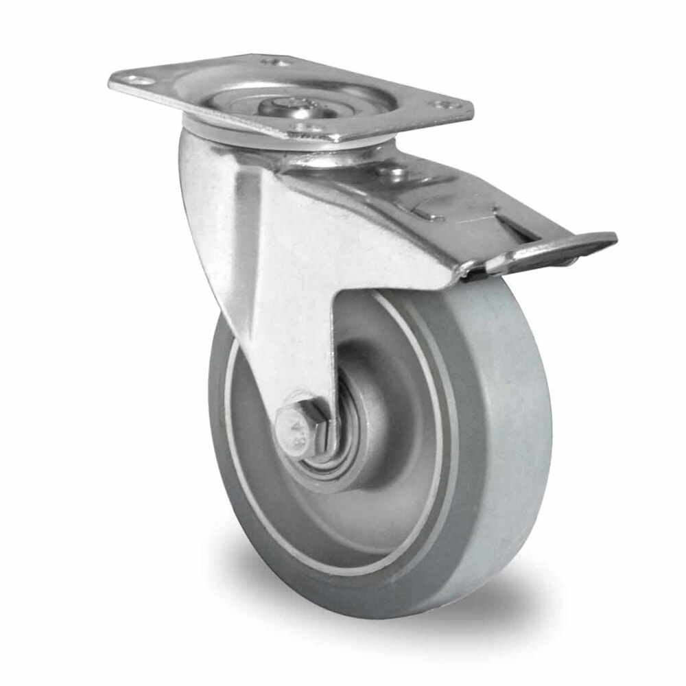 Lenkrolle mit Totalfeststeller ø 125 mm Serie AAE2 Doppelkugellager