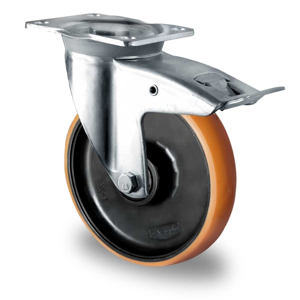 Lenkrolle mit Totalfeststeller ø 125 mm Serie Z4U5 Doppelkugellager
