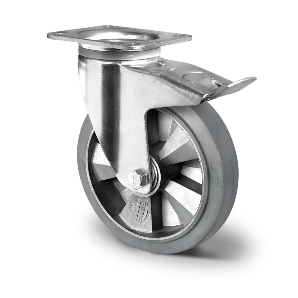 Lenkrolle mit Totalfeststeller ø 125 mm Serie BAF2 Doppelkugellager