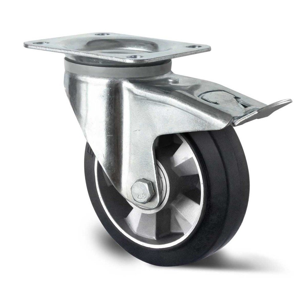 Lenkrolle mit Totalfeststeller ø 125 mm Serie BAF4 Doppelkugellager