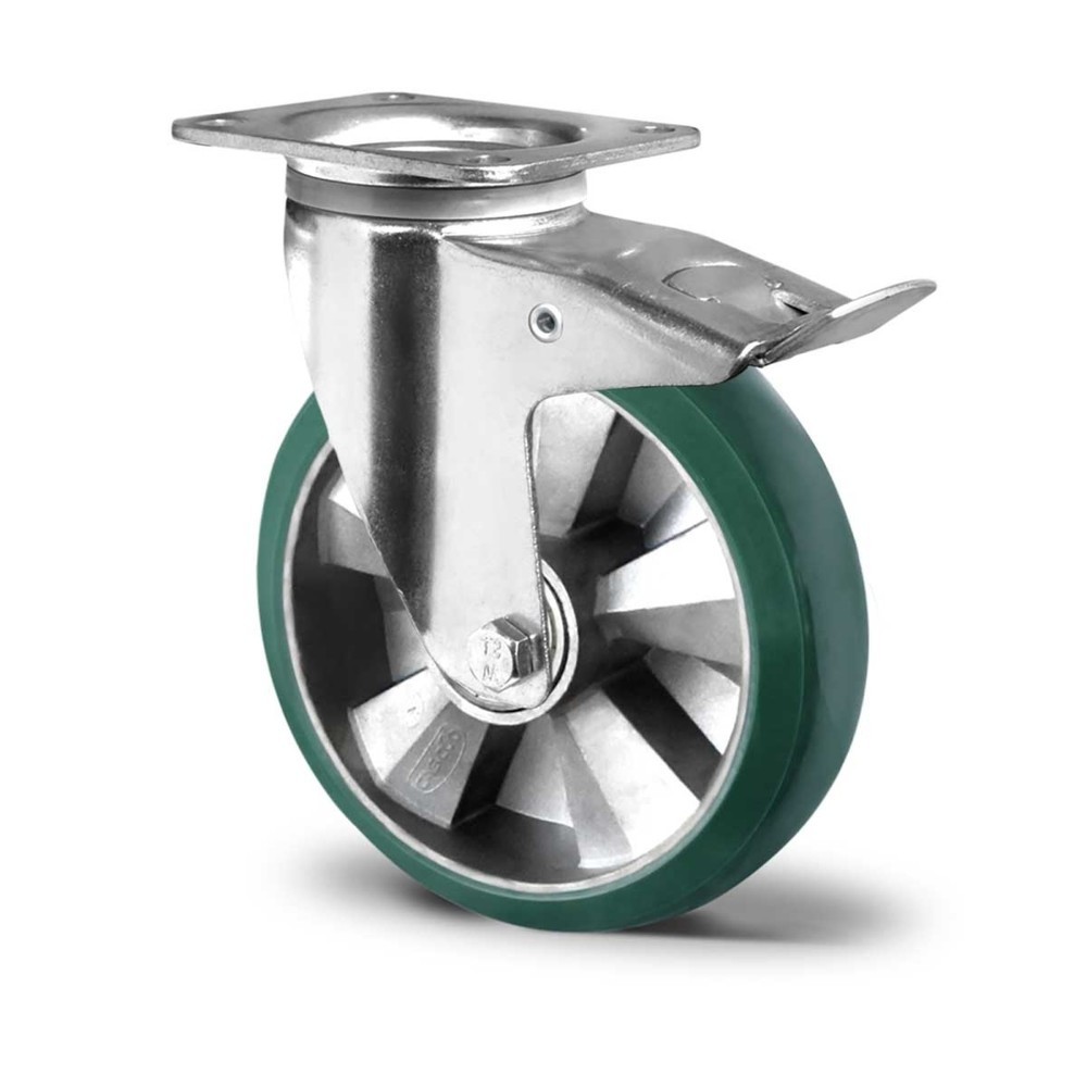 Lenkrolle mit Totalfeststeller ø 125 mm Serie BAX7 Doppelkugellager