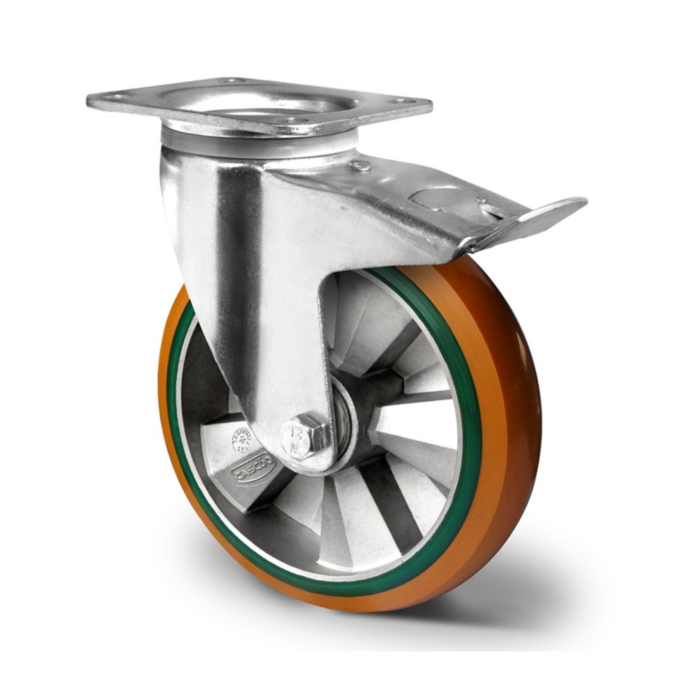 Lenkrolle mit Totalfeststeller ø 125 mm Serie BAY5 Doppelkugellager