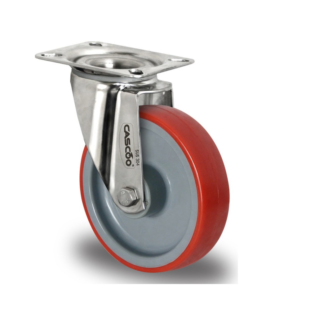 Lenkrolle ø 80 mm Serie N2U6 Rollenlager Edelstahl