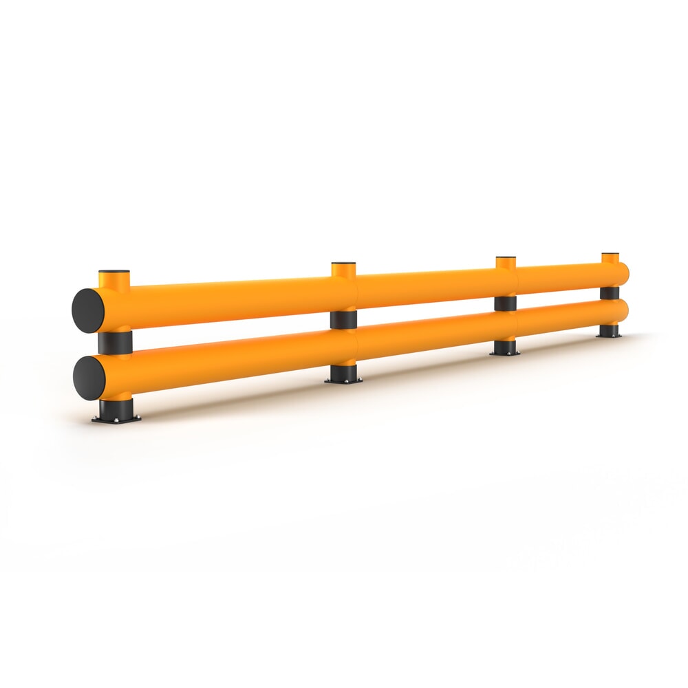 A.M.P.E.R.E. Rammschutzbarriere Rack Mammut®, Doppelplanke, Länge 6.000 mm
