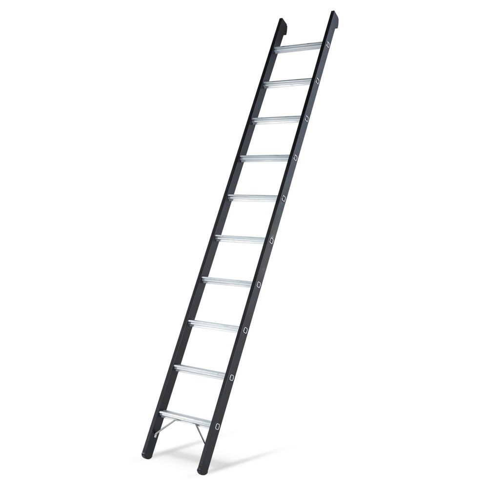 ZARGES Eloxierte Anlegeleiter, Standhöhe 1,80 m