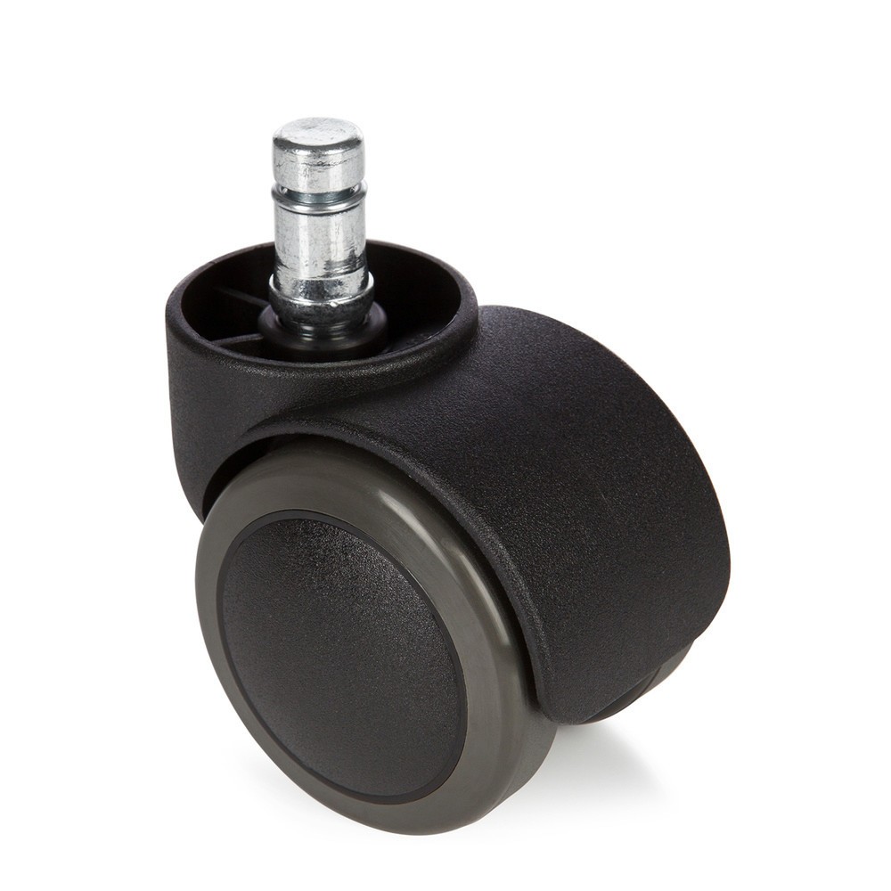 hjh OFFICE 5x Hartbodenrollen ROLO 11 mm / 50 mm Büro-Stuhl-Rollen für Hartböden, (5er Pack)