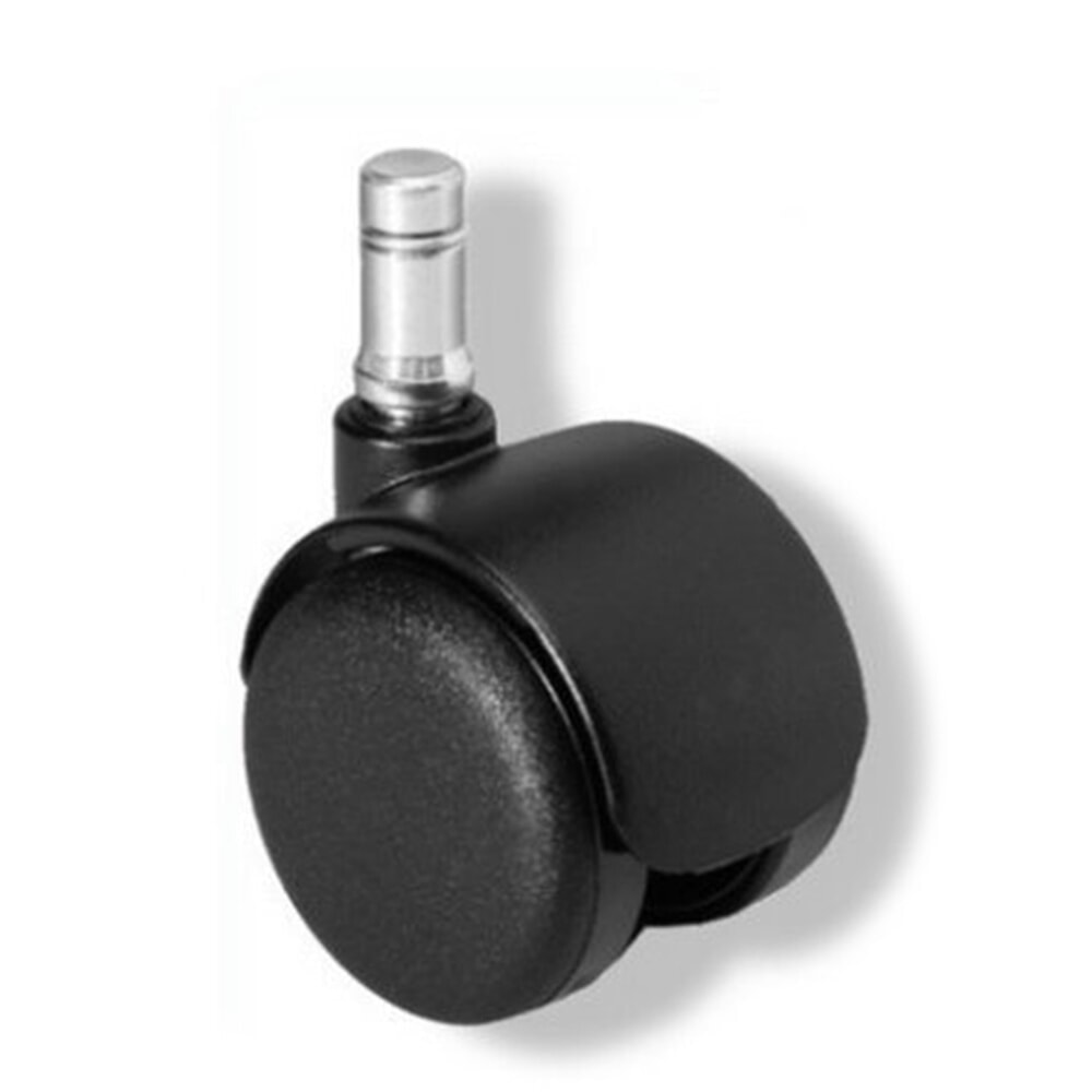 hjh OFFICE 5x Hartbodenrollen ROLO FIX sitzgebremst 10 mm / 50 mm Zinkdruckguss, (5er Pack)