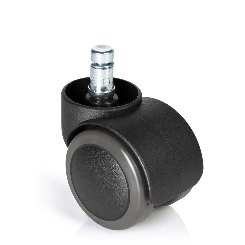 hjh OFFICE 5x Hartbodenrollen ungebremst ROLO FREE 11 mm / 50 mm Büro-Stuhl-Rollen, (5er Pack)