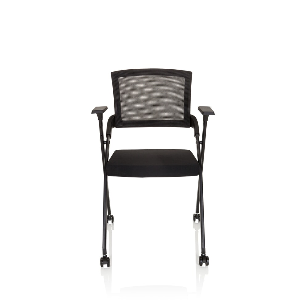 hjh OFFICE Besucherstuhl / Klappstuhl PRIORITY II Netzstoff / Stoff, schwarz