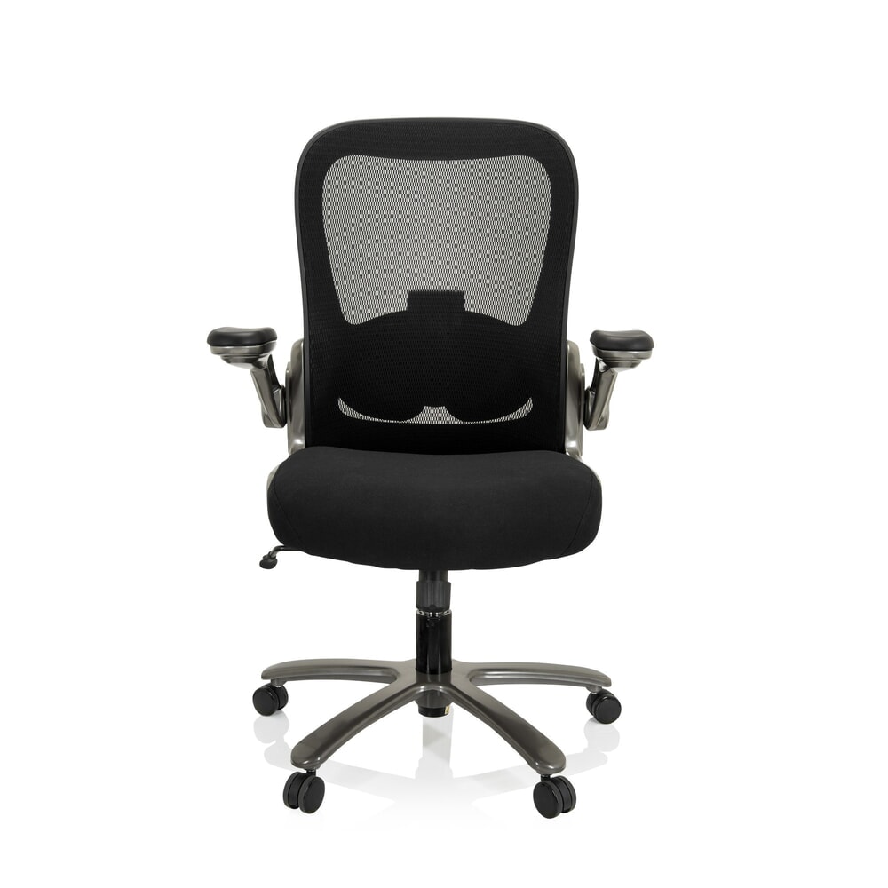 hjh OFFICE Schwerlaststuhl / Bürostuhl INSTRUCTOR T I Titan XXL Netzstoff / Stoff, schwarz