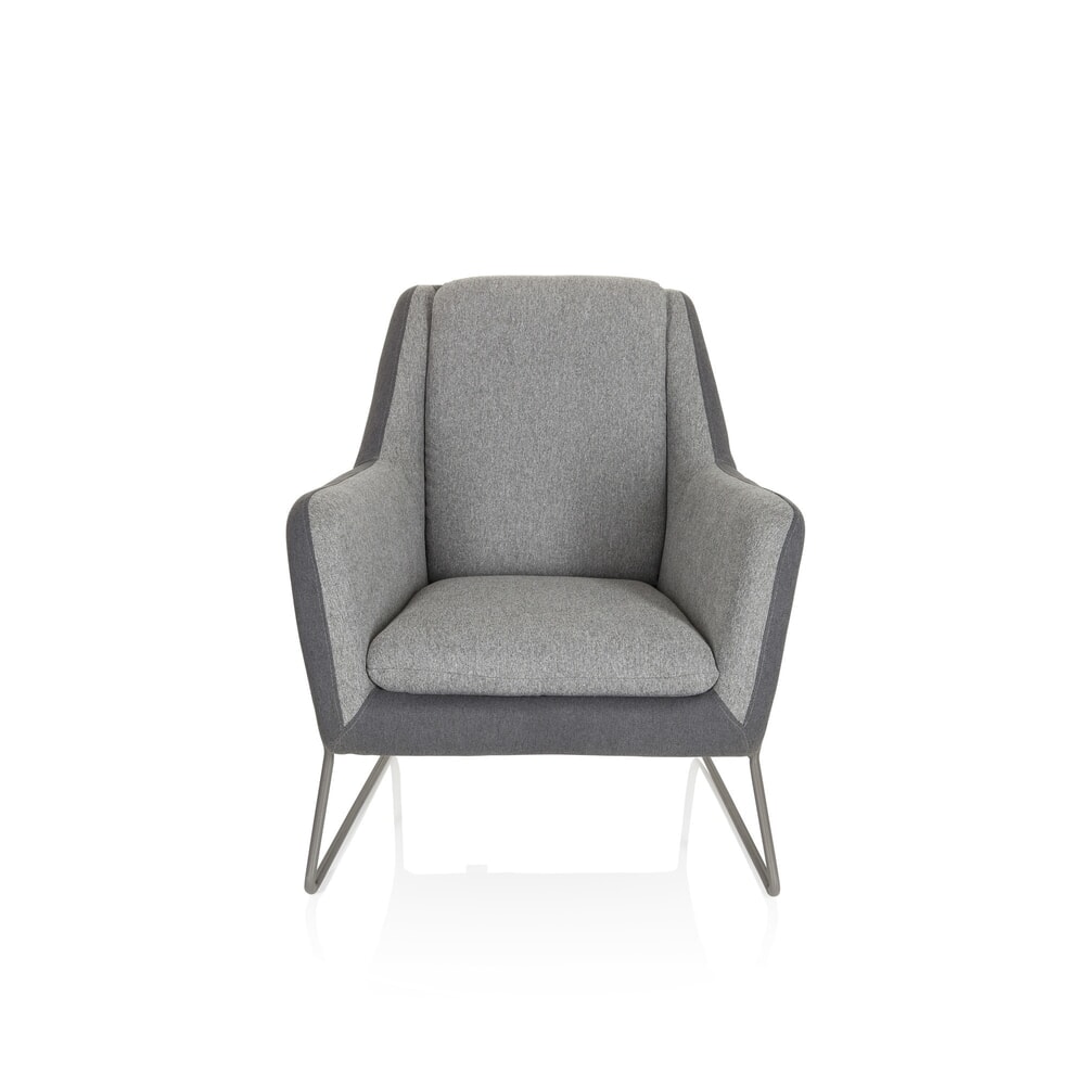 hjh OFFICE Loungesessel LAGUN Kufengestell, 1-Sitzer, hellgrau/dunkelgrau