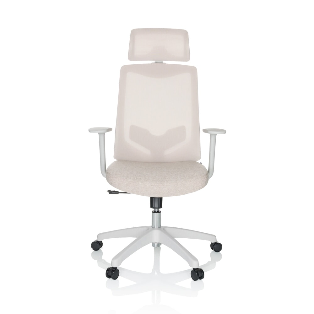 hjh OFFICE Bürostuhl / Drehstuhl MIKEO W Netzstoff / Stoff, beige