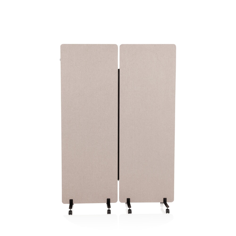 hjh OFFICE Mobiles Akustik-Trennwand-System FLEXMIUT 2er Set, taupe