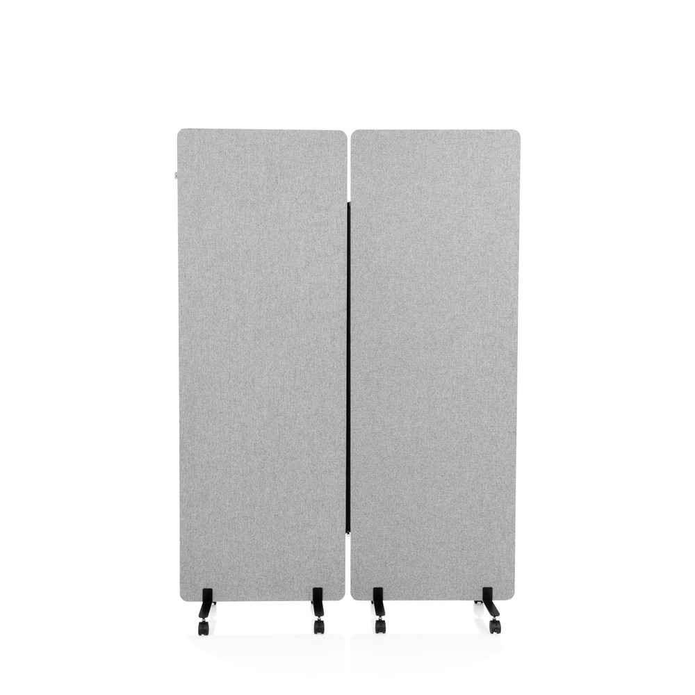 hjh OFFICE Mobiles Akustik-Trennwand-System FLEXMIUT 2er Set, hellgrau
