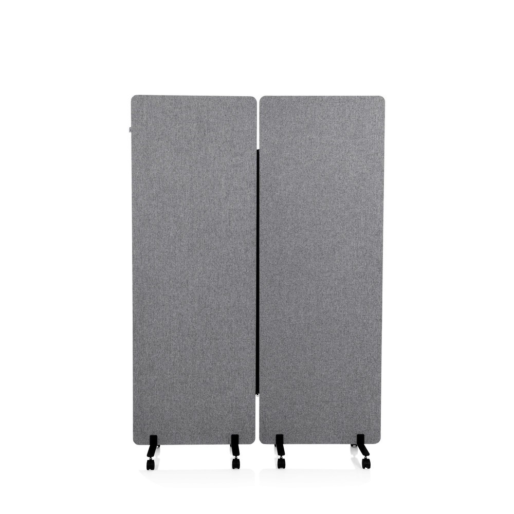 hjh OFFICE Mobiles Akustik-Trennwand-System FLEXMIUT 2er Set, dunkelgrau