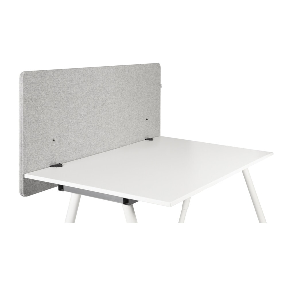 hjh OFFICE Akustik Tischtrennwand FLEXMIUT D 120 cm, hellgrau