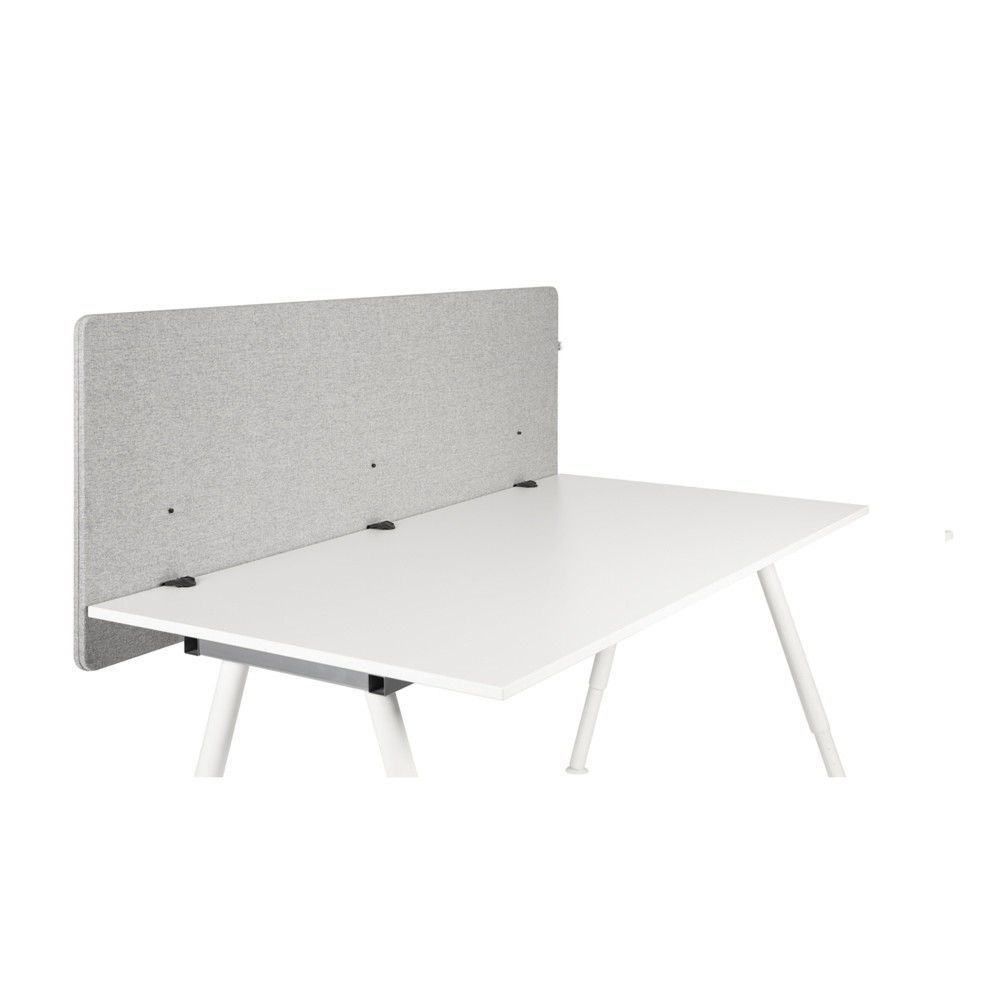 hjh OFFICE Akustik Tischtrennwand FLEXMIUT D 160 cm, hellgrau