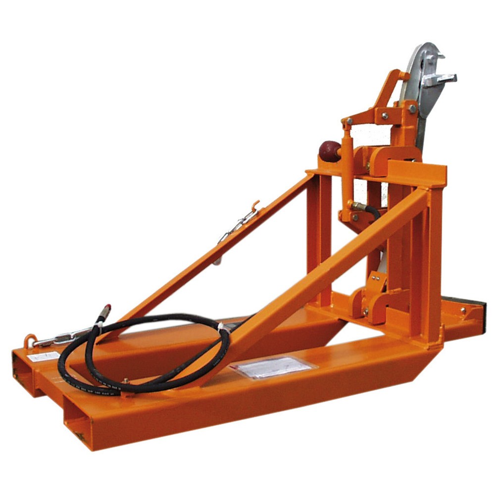 Bauer® Fassgreifer RS für verschiedene Fässer geeignet, lackiert, Stapleranbau, Gelborange