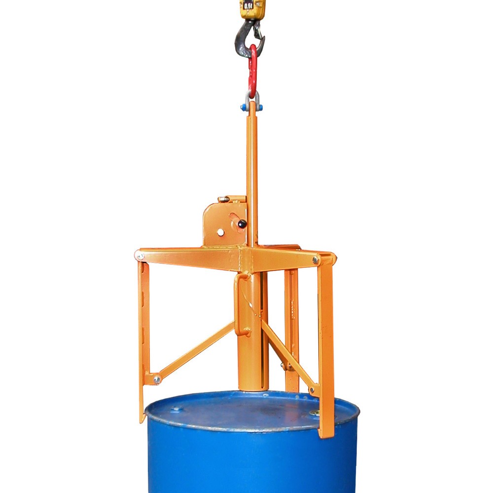 Bauer® Fassgreifer 3P, 3-Punkt-Spannsystem, Tragkraft 400 kg, lackiert, Gelborange