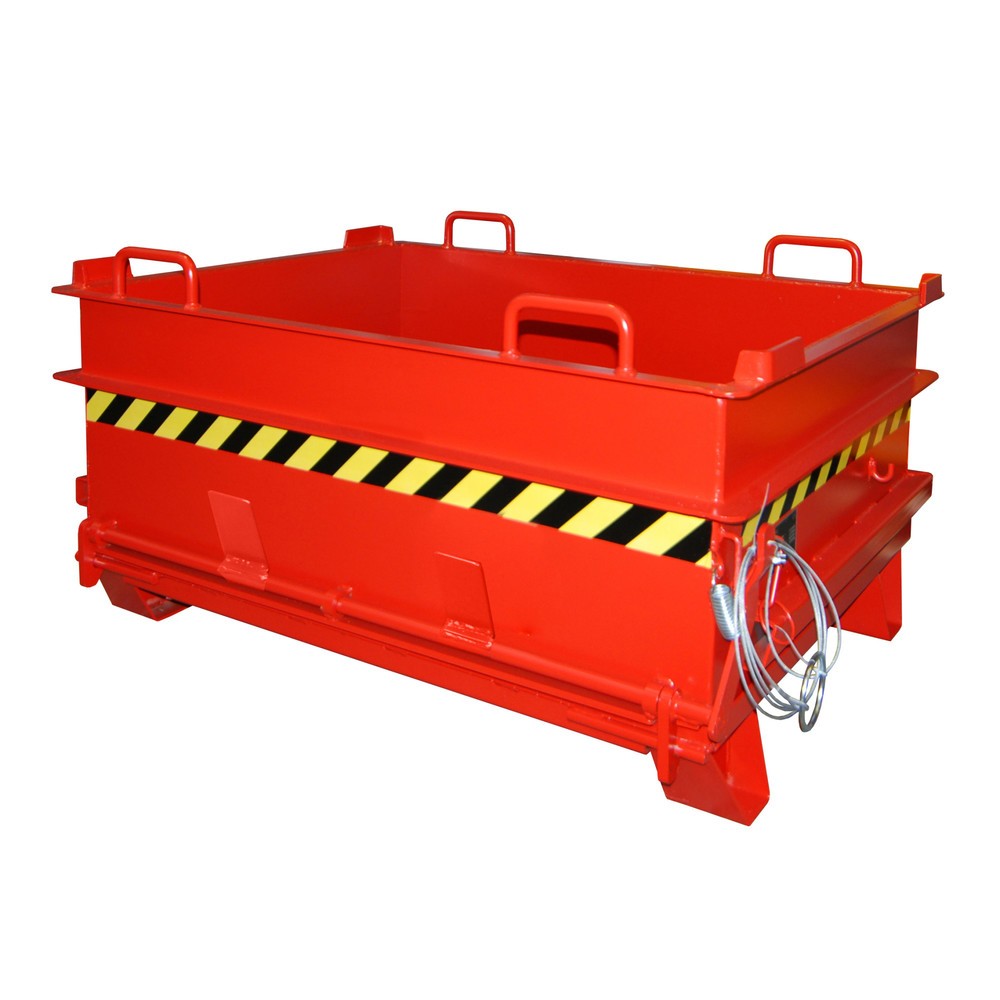 Bauer® Baustoffcontainer BC 500 (Steinklammer-Entriegelung), lackiert, Feuerrot