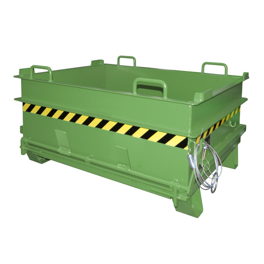 Bauer® Baustoffcontainer BC 500 (Steinklammer-Entriegelung), lackiert, Resedagrün