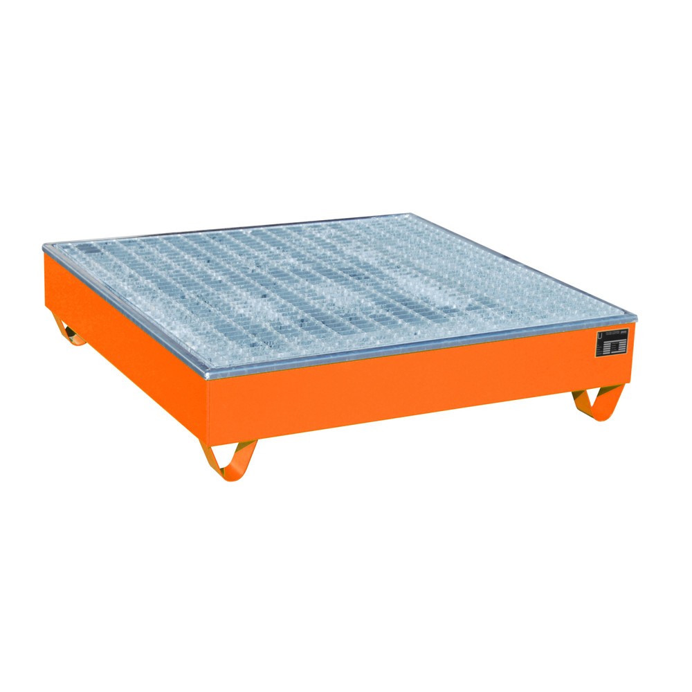 Bauer® Auffangwanne aus Stahl AW-4/A/PE, lackiert, Gelborange