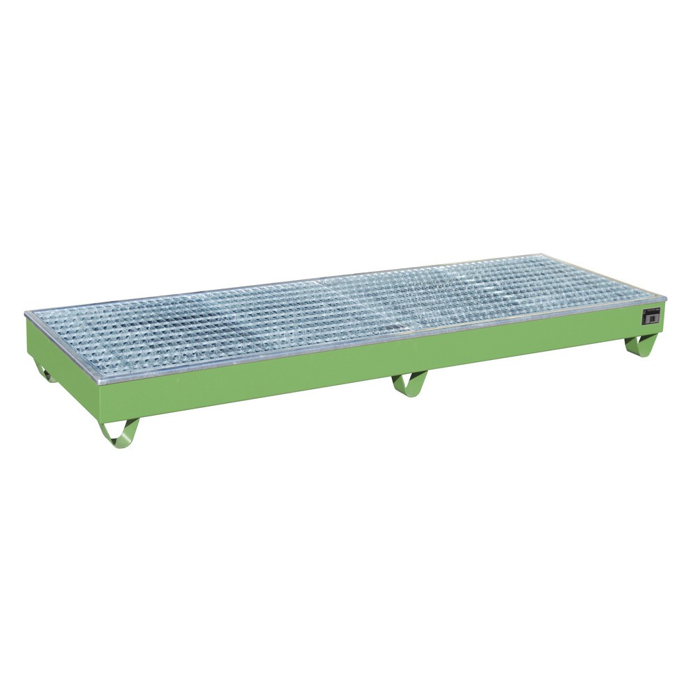 Bauer® Auffangwanne aus Stahl AW-4/B/PE, lackiert, Resedagrün