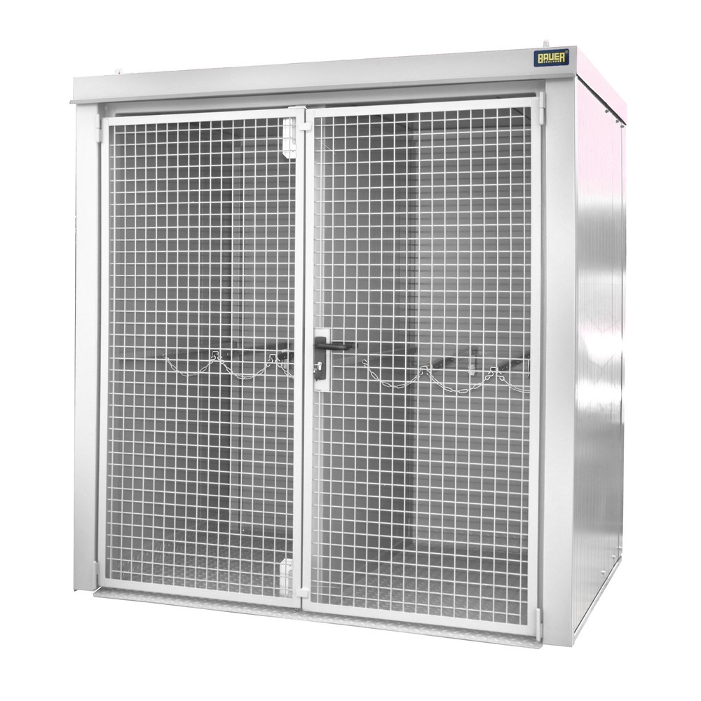 Bauer® Gasflaschen-Container GFC-B/W M2, lackiert, Grauweiss