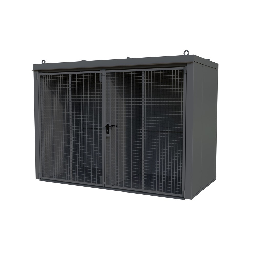 Bauer® Gasflaschen-Container GFC-B/W M4, lackiert, Mausgrau