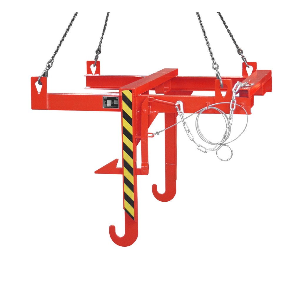 Kipptraverse für Bauer® Baustoffbehälter BBT, lackiert, Feuerrot